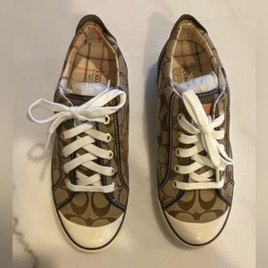 Coach Signature Fabric Tennis Shoes - Size 8